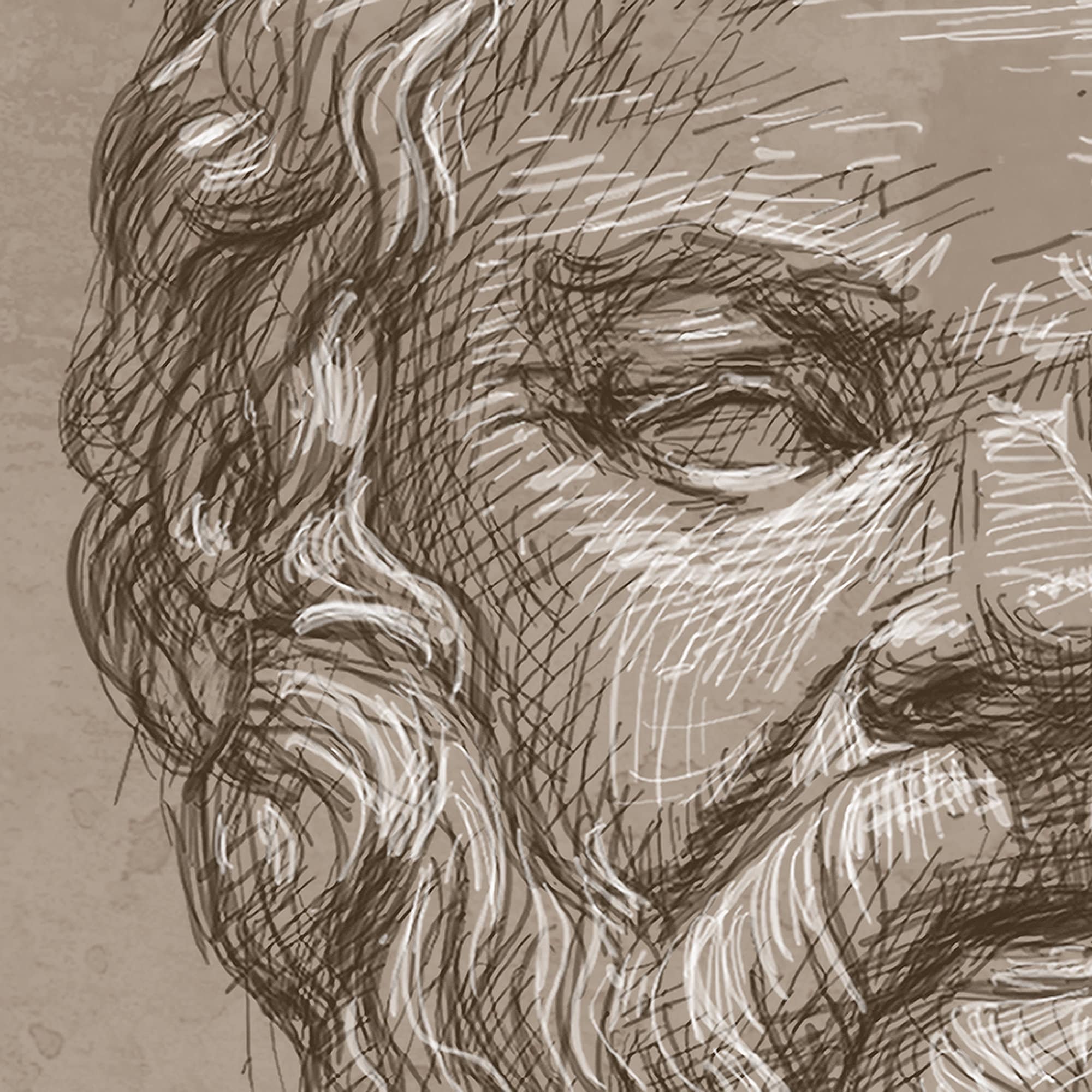 Socrates PORTRAIT Handdrawn original poster Philosophy Etsy