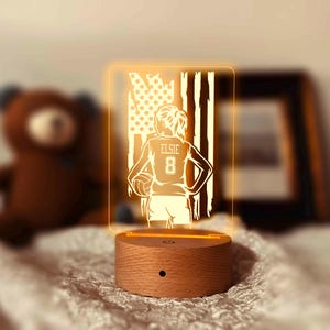 Personalized Volleyball Player Night Lights - Volleyball Team Player Gift - Volleyball Fans Gift - Birthday Gift for Her - Graduation Gift