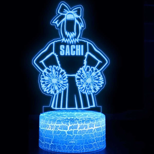 Cheerleader Night Lamp, Girl Bedroom Lights, Girl's Room Decor, Cheerleaders Gifts, School Cheerleading Gifts, Birthday Gift for Girls