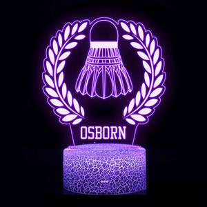 Badminton Night Lights, Badminton Club Decor, Badminton Player Gift, Badminton Player Room Decor, Badminton Team Gift, Badminton Home Decor
