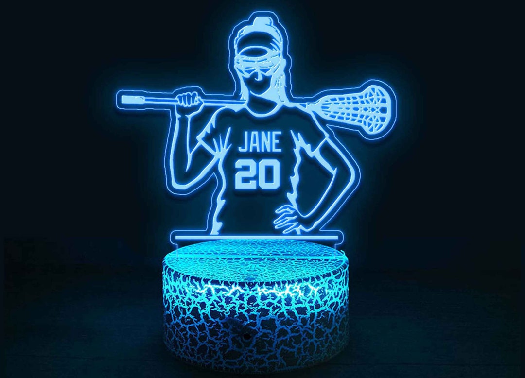 Lacrosse Girl Light Up, Lacrosse Girls Room Decor, Lacrosse Player Gift