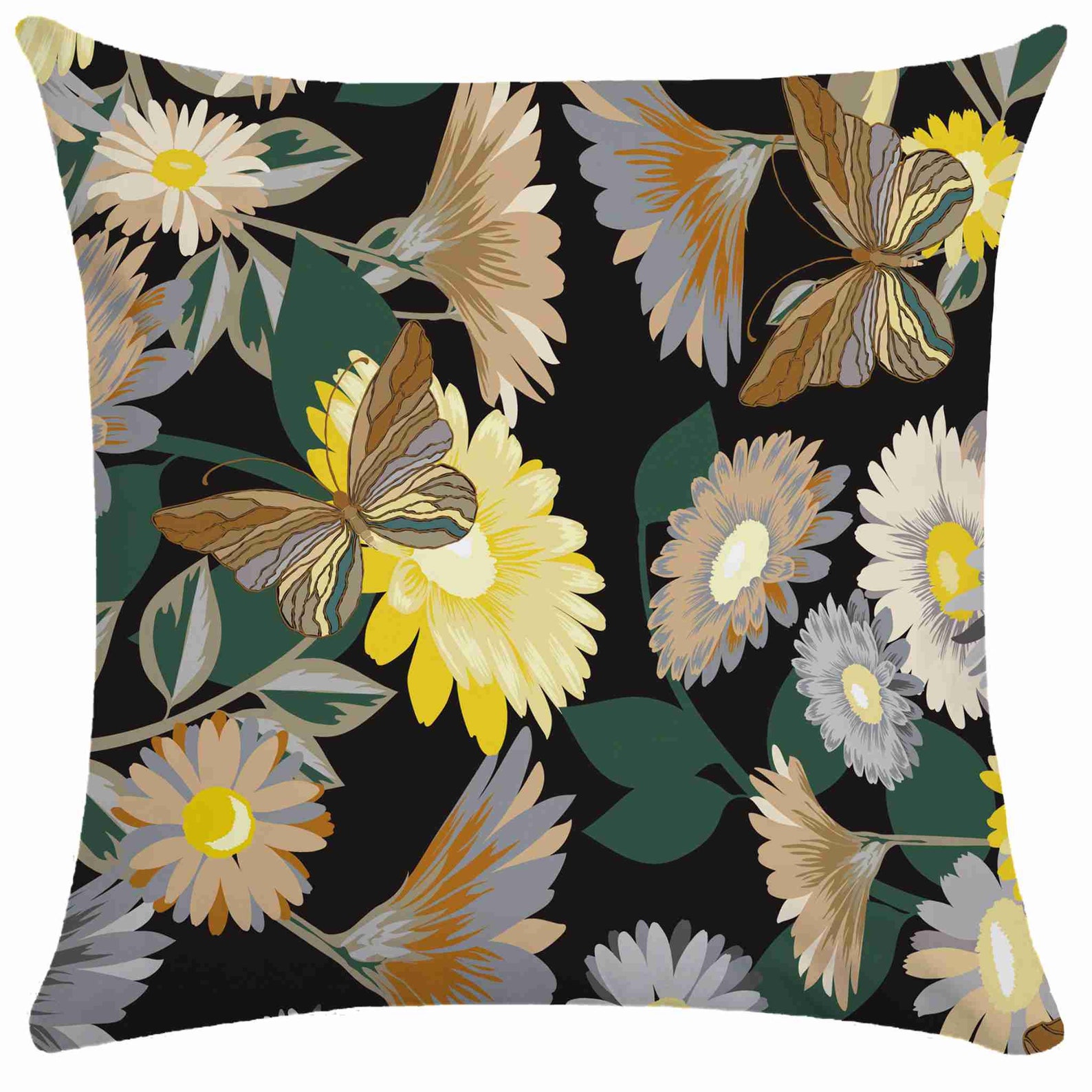 White Flower Pattern Decorative Cushions Pillowcase Polyester Etsy