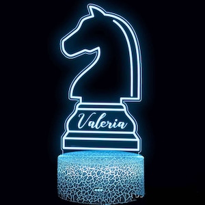 Schach Nachtlichter, personalisiertes Schach Geschenk für Kinder, Schachlampe Dekoration, Kinderzimmer Nachtlicht, Geschenk für Schachliebhaber oder Schachspieler