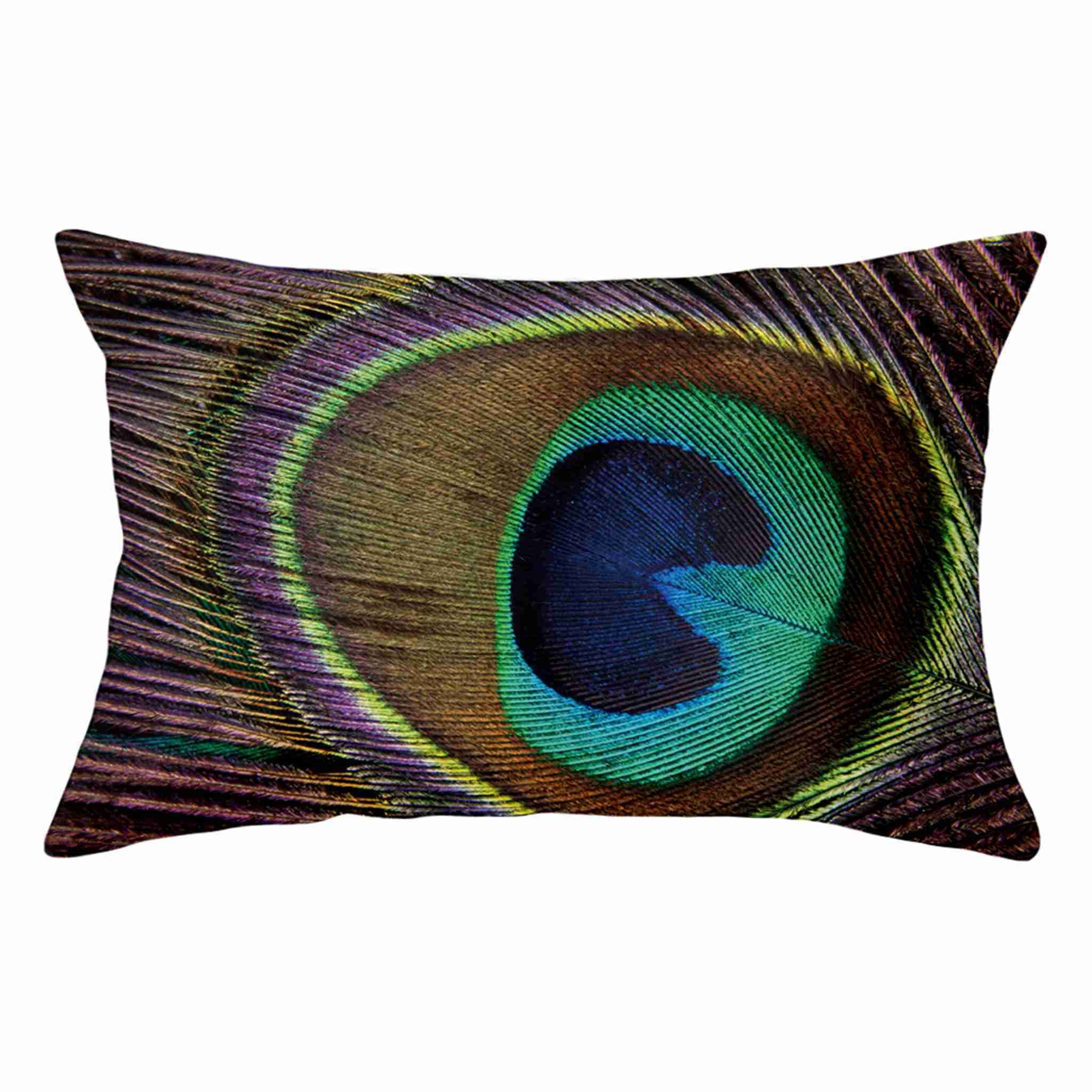 Art Peacock Feather Pillow Cover 12 x 20 16 x 24 20 x 30 Etsy