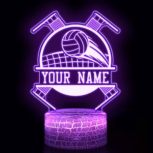 Volleyball Night Lamp, Childrens Bedroom Lamp, Home Decor Light, Volleyball Gift, Bedroom Gift, Girls Bedroom, Volleyball Player Gift