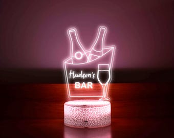 Insegna LED personalizzabile per cocktail bar – Luce notturna personalizzata