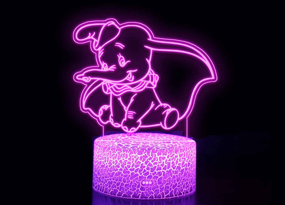 Dumbo Night Light, Children Room Decor, First Birthday Gift, Gifts for Kids, Newborns Gifts
