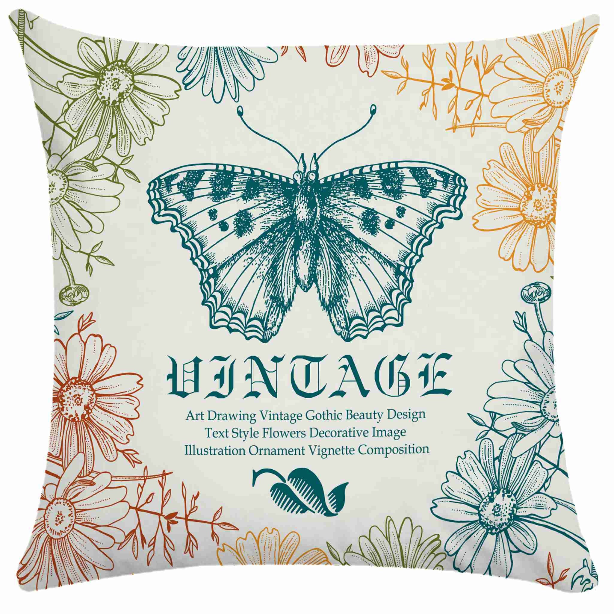 Colorful Butterfly Custom Bench Cushion Cover Custom Throw Etsy