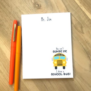 Bus Driver Notepad, Bus Driver Appreciation Gift, Bus Driver Gift, Teacher Appreciation gift, School Staff Gift