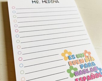 Gepersonaliseerde notitieblok Spaans: op maat gemaakt briefpapier