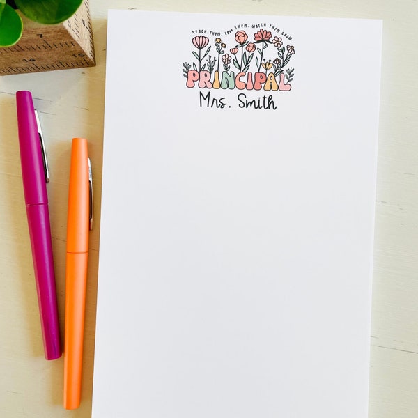 Bloc-notes personnalisé pour directeur/directrice | Cadeau de remerciement pour enseignant(e) | Papeterie personnalisée pour directeur/directrice | Cadeau de Noël pour directeur/directrice