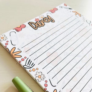 Personalized Nurse Notepad: Floral Medical Gift
