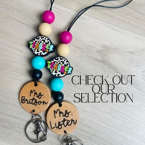 Teacher Lanyard, Personalized Teacher Lanyard, Teacher Gift, Teacher Appreciation Gift, Back to School Gift, Personalized Lanyard
