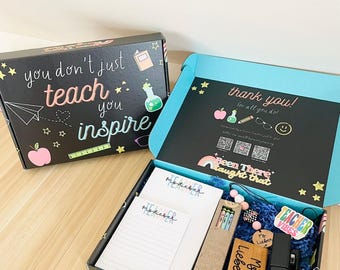 Teacher Gifts, Teacher Appreciation Gift Basket, Teacher Gift Ideas, Teacher Appreciation, Personalized Teacher Gift Set, Custom Care Box