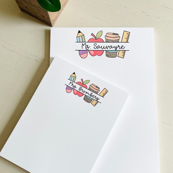 Teacher Appreciation Gift, Personalized Notepad, Customizable Teacher Gift, Teacher Christmas Gifts, Personalized Teacher Notepad