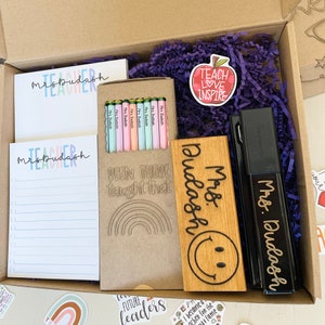 Lehrer-Geschenkbox, Geschenkkorb für Lehreranerkennung, Geschenkideen für Lehrer, Wertschätzung für Lehrer, personalisierter Lehrer-Geschenkset, maßgeschneiderte Pflegebox