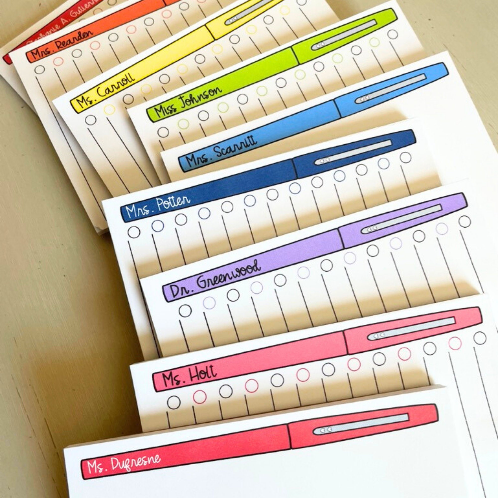 Teacher Notepad, Teacher Appreciation Gift, Cute Teacher Gift, Personalized Teacher Gift, Teacher Christmas Gift, Back to School Gift