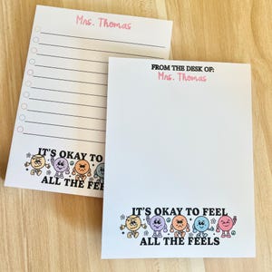 Feeling Wicked Notepad Personalized School Counselor Notepad: Feel All the Feels Notepad ...