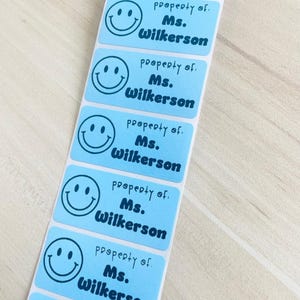 Gepersonaliseerde lerarenstickers, 100 lerarenlabels, klaslabels voor leraren, lerarenorganisatie, stickers voor leraren
