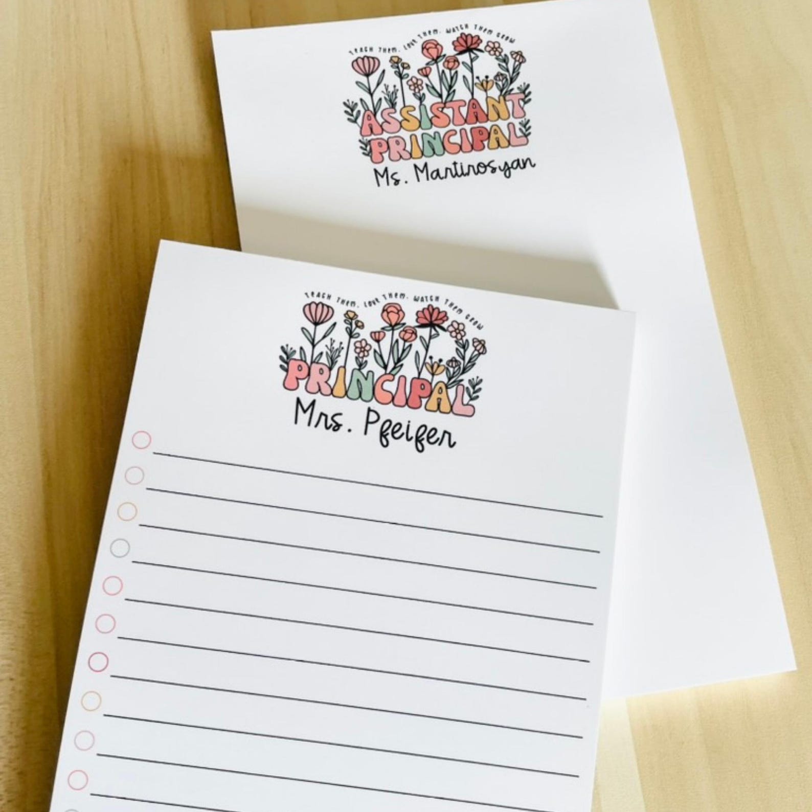 Personalized Principal Notepad | Teacher Appreciation Gift | Custom ...