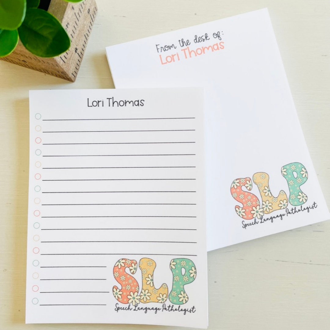 Speech Teacher Gift, Customizable Notepad, Back to School, End of Year ...