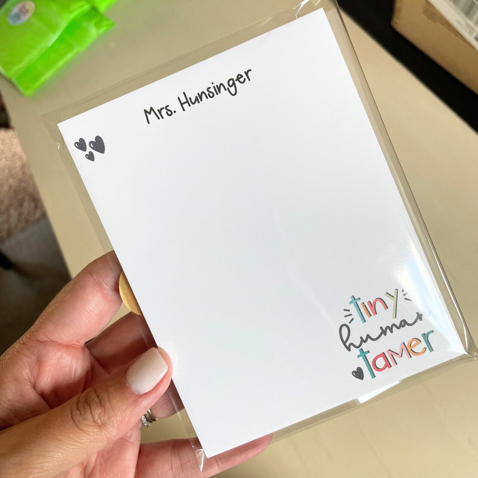 Gift for Teacher, Personalized Notepad, Custom Teacher Stationery ...