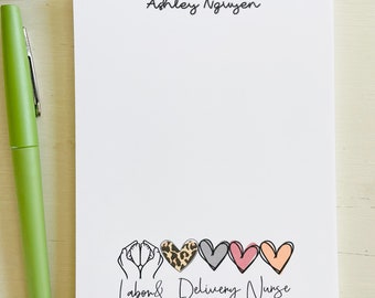 Labor and Delivery Gift, Doula Notepad, Custom Notepad, Nurse Christmas Gift, Delivery Nurse Gift, NICU Gift, Baby Delivery Gift