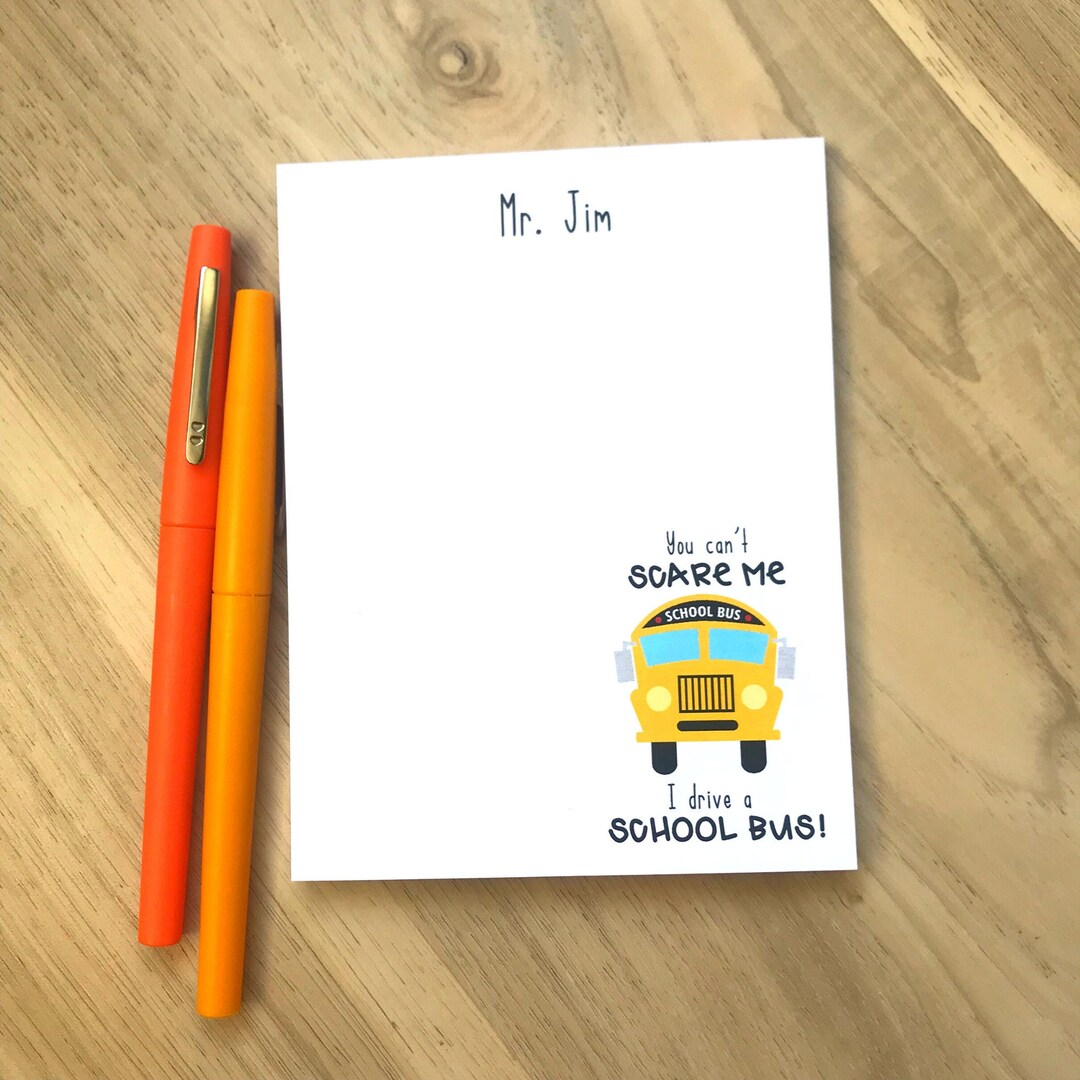 Bus Driver Appreciation Notepad: School Staff Gift - Etsy