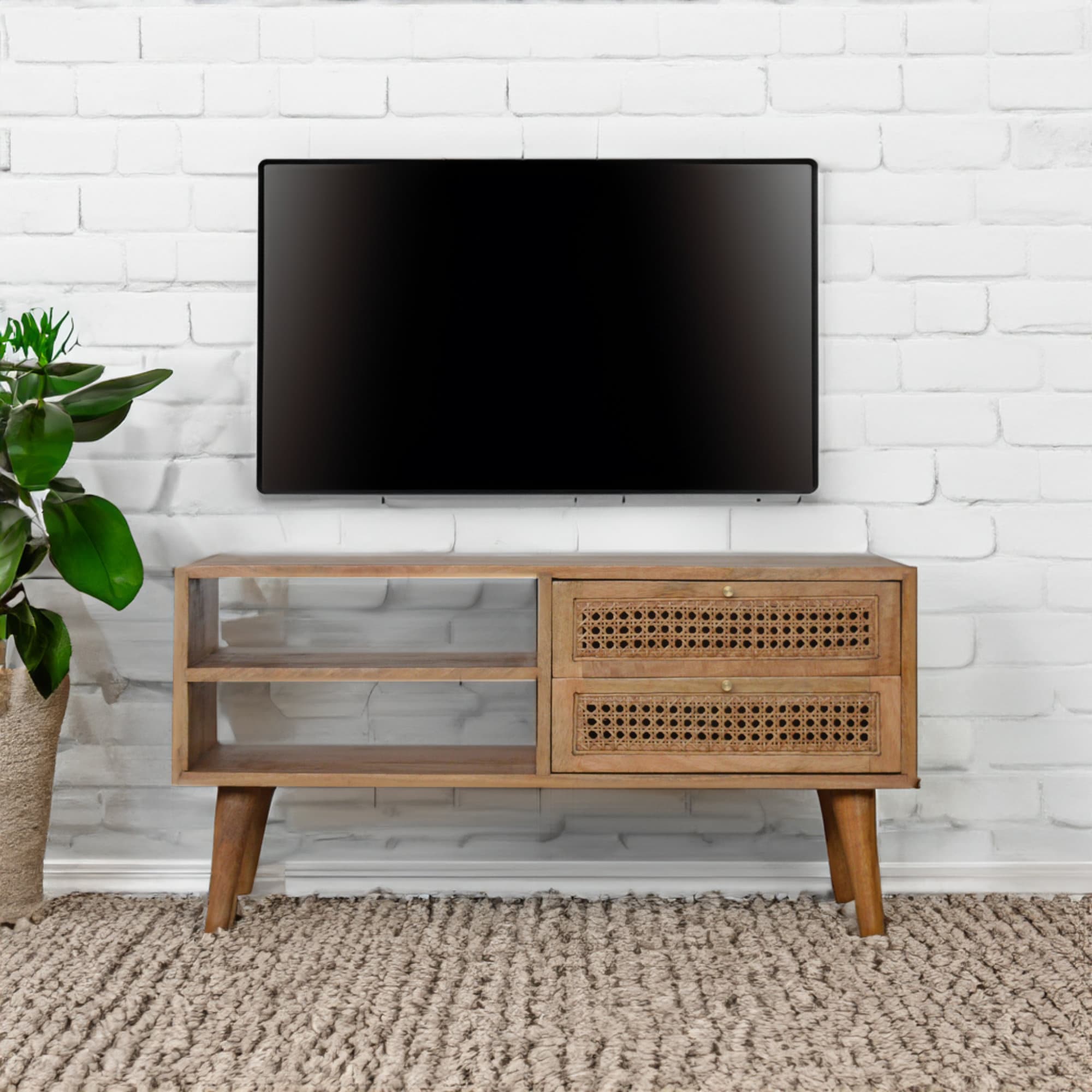 Boho style 2024 tv stand