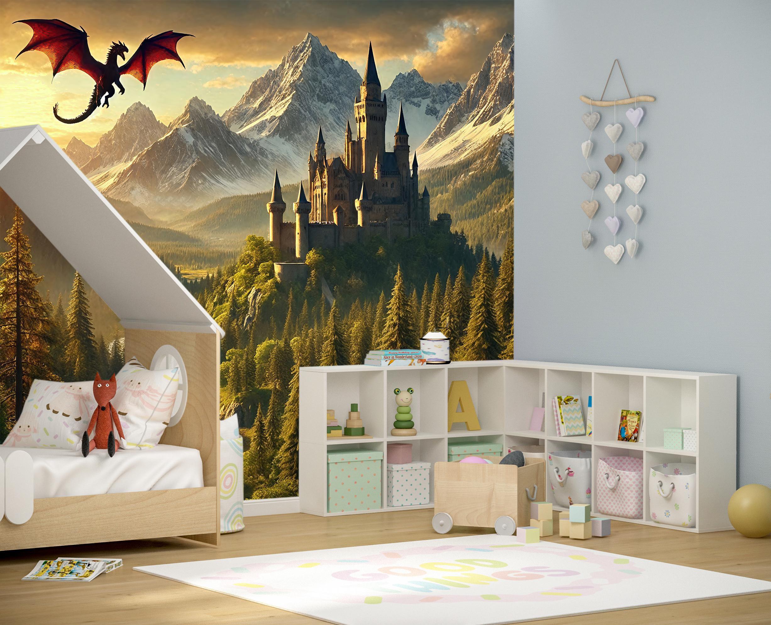 Magic Kingdom Dragon Wallpaper Peel and Stick Playroom Removable ...