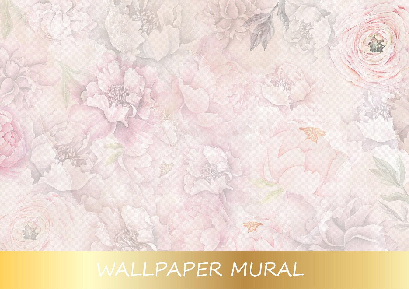Pink Watercolor Peony Peel and Stick Wallpaper Baby Nursery, Peonies ...