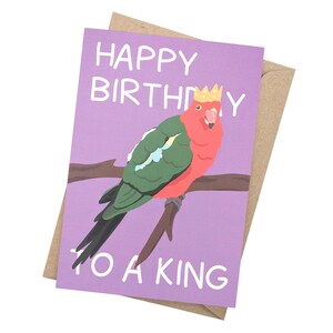 Birthday Card | King Parrot | Made from Recycled Card