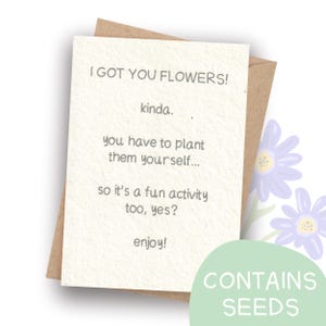 Plantable Card | I Got You Flowers | Small Gift | Contains Seeds | Handmade in Australia