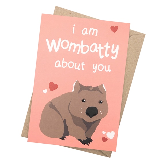 Wombat Love Card | Funny | Love | Anniversary | Recycled | Made in Australia