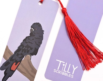 Black Cockatoo Bookmark | Australian Bird | Postable Gift | Made in Australia