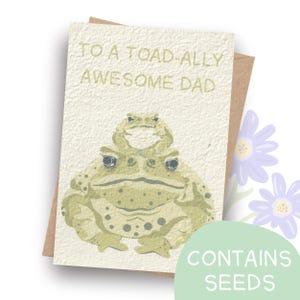 Plantable Card for Dad | Cane Toad | Contains Seeds | Handmade in Australia