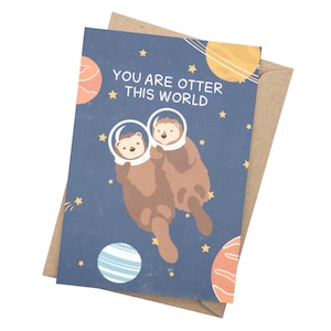 Otter Love Card | Outer Space | Birthday | Anniversary