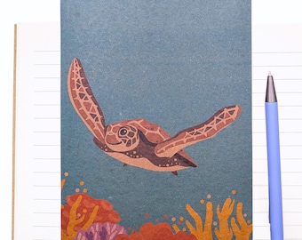 Turtle Notebook | Recycled Paper | Small Gift | Made in Australia