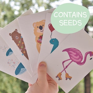 Plantable Card Bundle | 5 Pack | Contains Seeds | Handmade in Australia