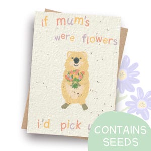 Plantable Mum Card | Contains Seeds! | Handmade in Australia