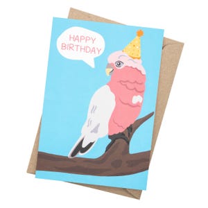 Galah Birthday Card | Happy Birthday | Australian Bird | Made in Australia