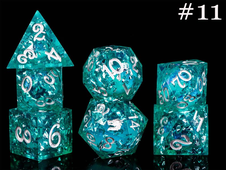 Dnd dragon liquid core dice set , liquid core d and d dice for dnd gifts ,New dragon resin liquid dice, rpg dice set, red dragon d&d dice 11