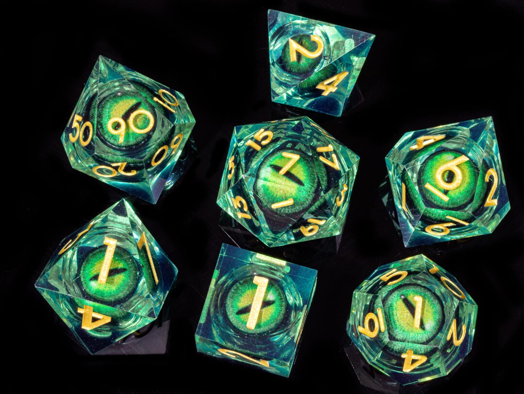 Beholder's Eye Liquid Core Dice Set for Role Playing Etsy