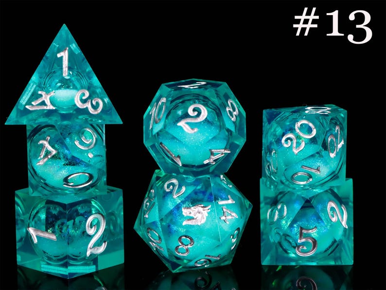 Dnd dragon liquid core dice set , liquid core d and d dice for dnd gifts ,New dragon resin liquid dice, rpg dice set, red dragon d&d dice image 13