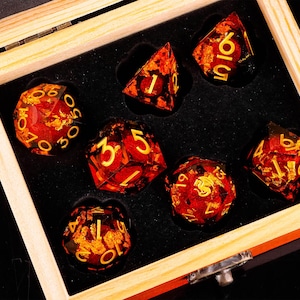 Dnd dragon liquid core dice set , liquid core d and d dice for dnd gifts ,New dragon resin liquid dice, rpg dice set, red dragon d&d dice image 17
