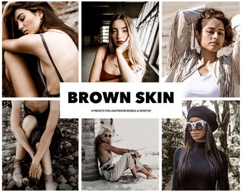 8 mobilnych presetów Lightroom, BRĄZOWA SKÓRA, Lato, Podróże, Portret, Preset DNG do Lightroom Mobile, Filtr pulpitu iPhone'a na Instagram