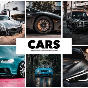 25 Car Presets for Lightroom Mobile & Desktop, DNG Filter for Cars, Bikes and Vehicles, Preset for Instagram, Influencer and Photography