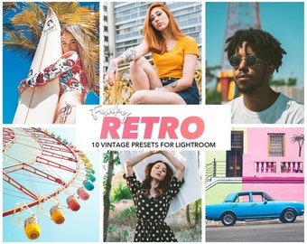 10 gotowych ustawień Lightroom Mobile & Desktop VINTAGE / RETRO, stare, premium presety do Lightroom Mobile DNG, Desktop, Vintage Photo Filter