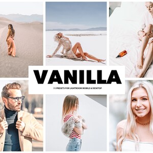11 Mobile Lightroom Presets, VANILLA STYLE, bright and soft skintone, Preset for Lightroom Mobile & Desktop DNG and xmp, Filter for Insta
