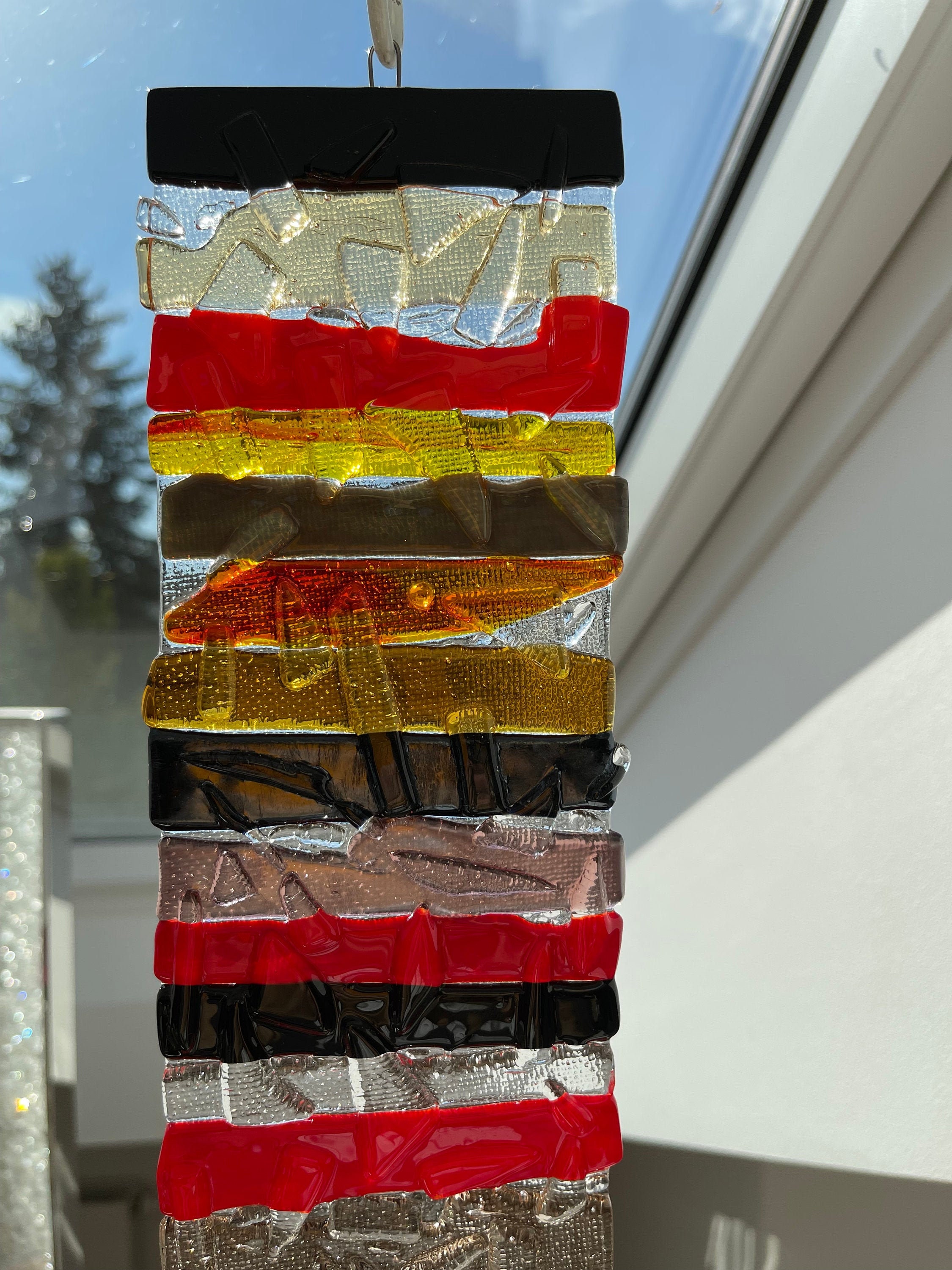 Suncatcher made of glass handmade suncatcher window | Etsy